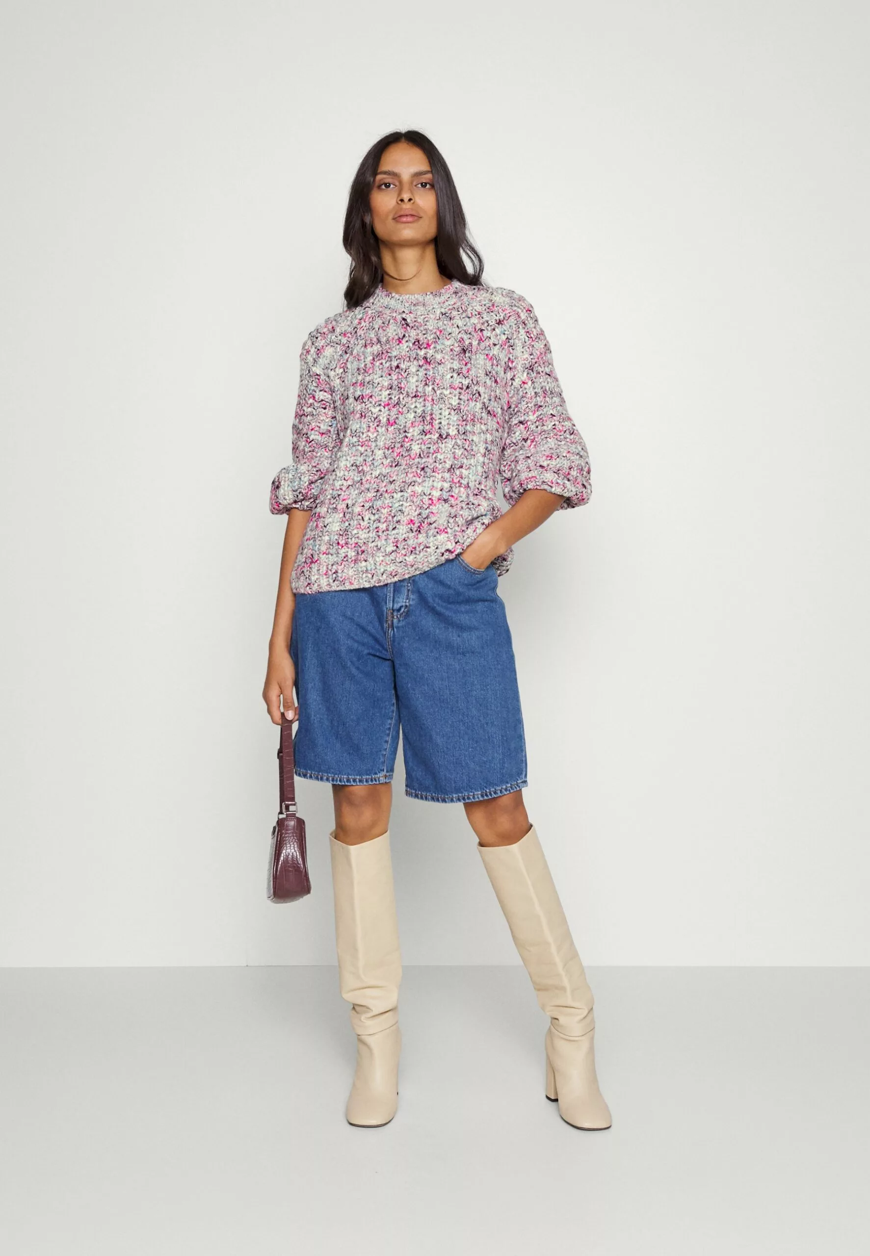 Selected Femme Slfdallas - Strikkegenser - Potent Purple/Raspberry Rose 2 Selected Femme Slfdallas - Strikkegenser - Potent Purple/Raspberry Rose - Bilde 2