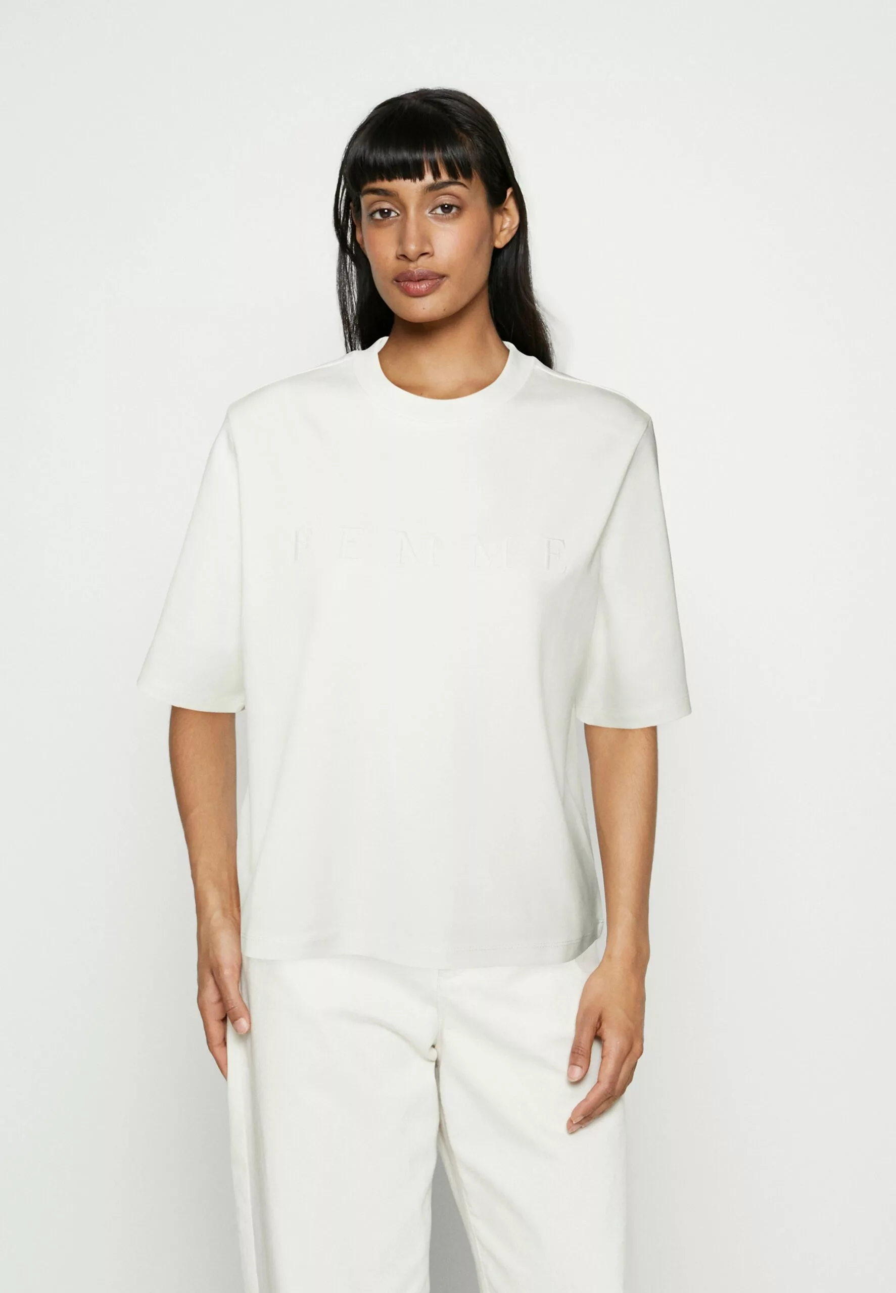 Selected Femme Slfjolie Broderi Tee - T-Shirts Med Print - Snow White 1 Selected Femme Slfjolie Broderi Tee - T-Shirts Med Print - Snow White