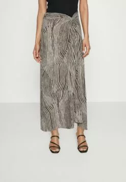 Selected Femme Slfevita Knotted Ankle Skirt - Maxiskjørt - Black