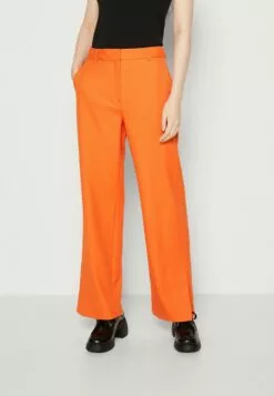 Selected Femme Slfmyla Mynella Straight Pant - Bukse - Orangeade