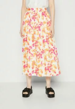 Selected Femme Slfdorita Midi Skirt - A-Line Skjørt - Papaya