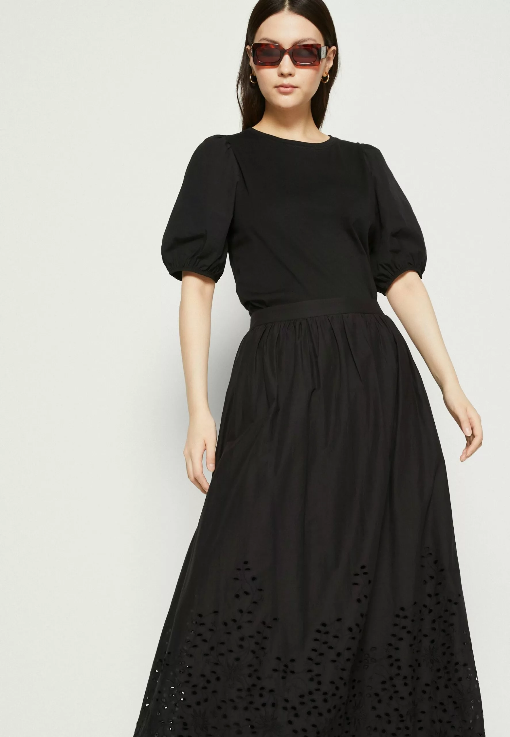 Selected Femme Slframone Ankle Skirt - A-Line Skjørt - Black 4 Selected Femme Slframone Ankle Skirt - A-Line Skjørt - Black - Bilde 4