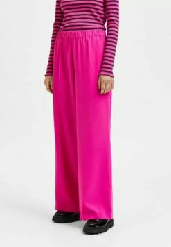 Selected Femme Slftinni-Relaxed Mw B Noos - Bukse - Raspberry Rose