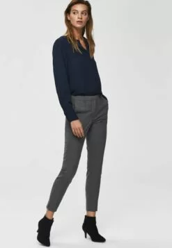 Selected Femme Mid Waist - Bukse - Medium Grey Melange -Selected Femme Butikk d0a0d40b95084d79adde005f6a8077a6