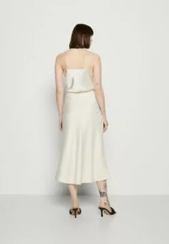 Selected Femme Slfrachelle Midi Skirt - A-Line Skjørt - Beige -Selected Femme Butikk d58a43f53b354eb383343b87e79edd4d