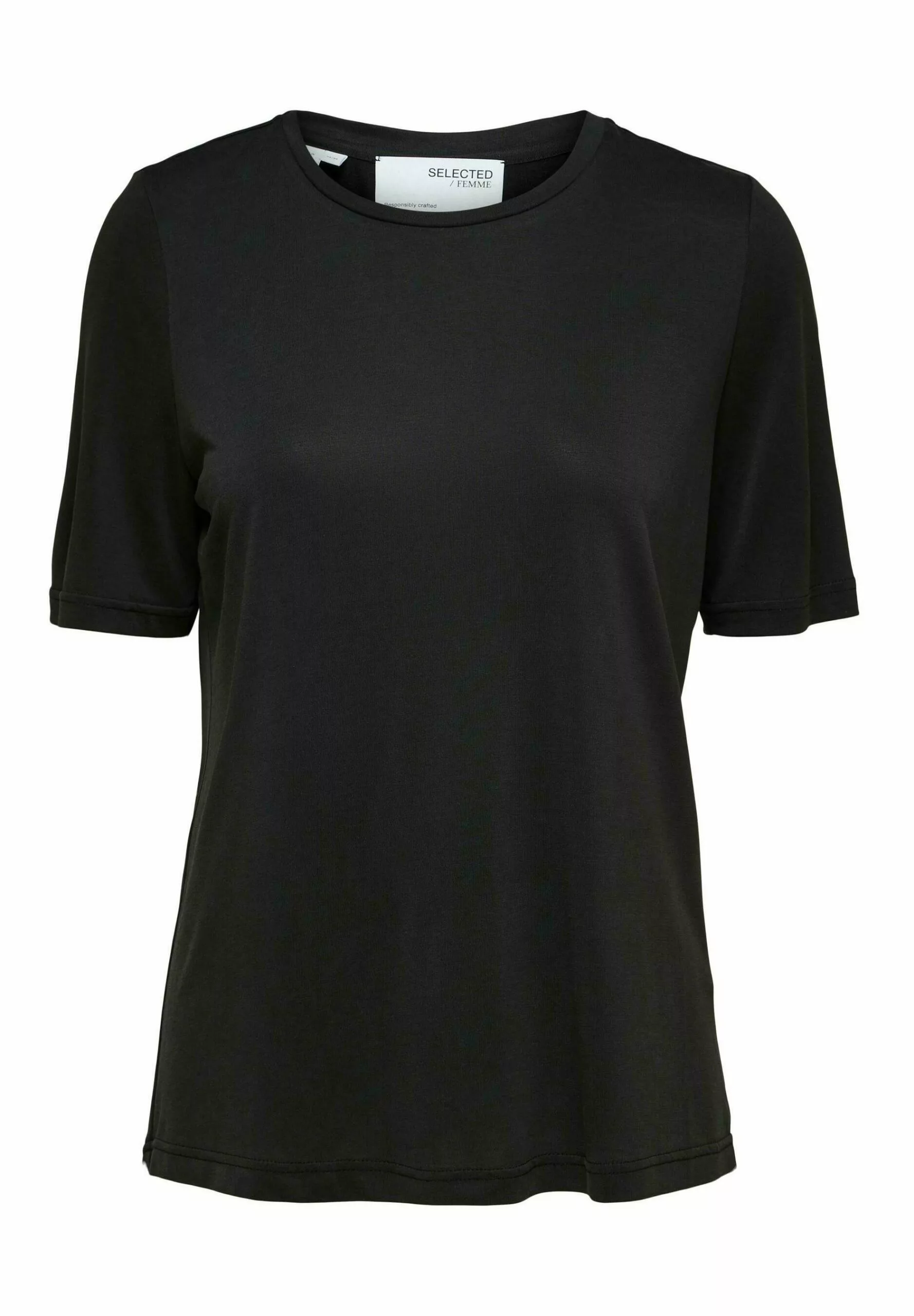 Selected Femme Slfstella Tee B Noos - T-Shirts - Black 6 Selected Femme Slfstella Tee B Noos - T-Shirts - Black - Bilde 6