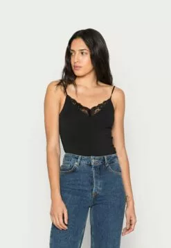 Selected Femme Slfmandy Lace Singlet - Topper - Black