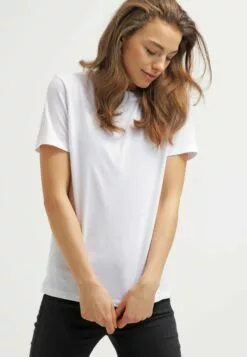 Selected Femme Slfmy Perfect Tee Box Cut - T-Shirts - Bright White