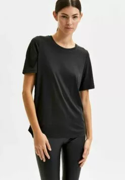Front 39 Selected Femme Slfstella Tee B Noos - T-Shirts - Black