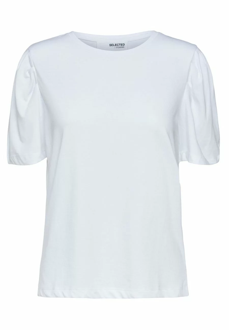 Selected Femme Slfofelia O Neck Tee - T-Shirts Med Print - Bright White 6 Selected Femme Slfofelia O Neck Tee - T-Shirts Med Print - Bright White - Bilde 6