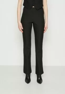 Selected Femme Slfeliana Slim Flared Pant - Bukse - Black