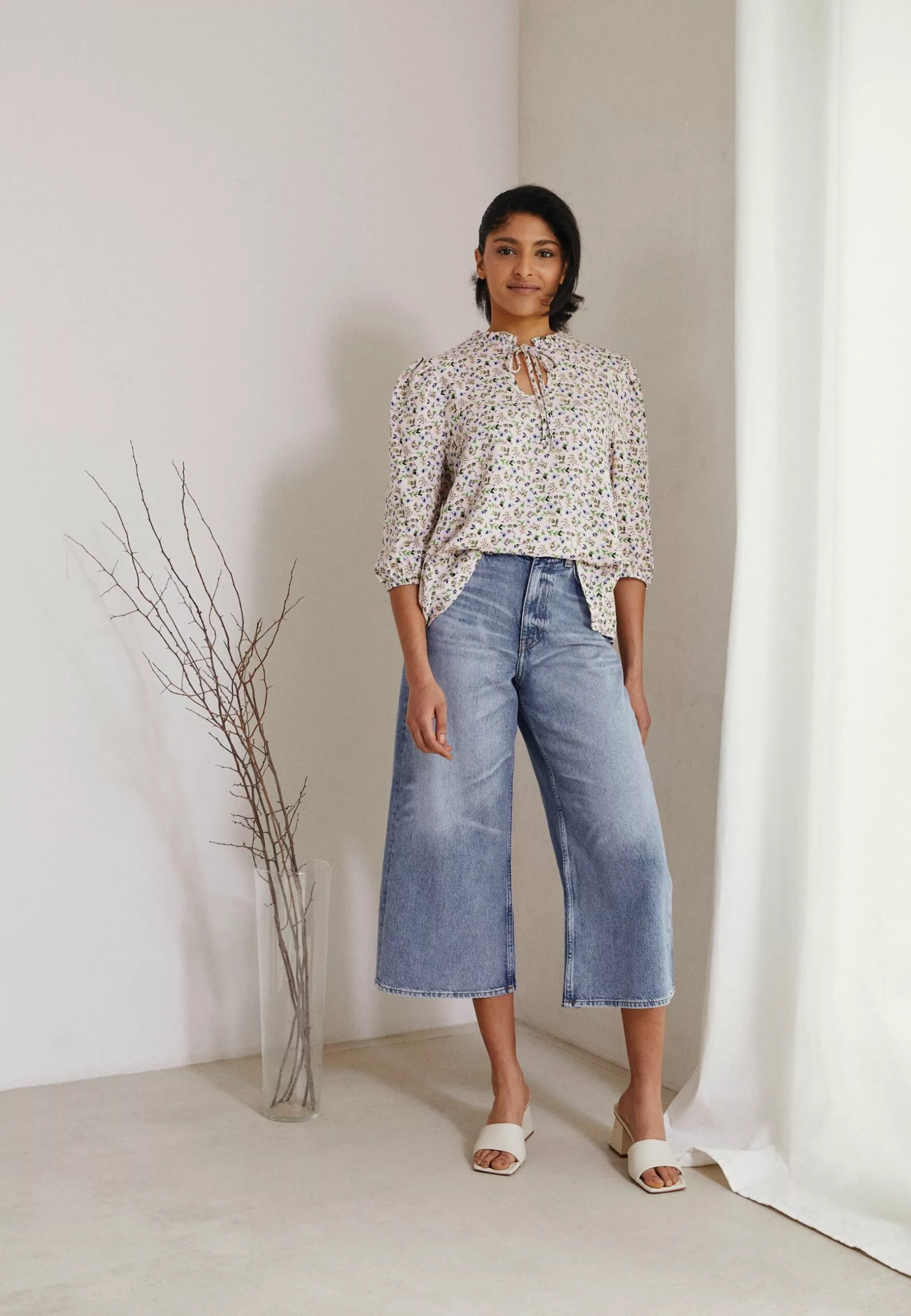 Selected Femme Slfcollins - Bluse - Birch 1 Selected Femme Slfcollins - Bluse - Birch