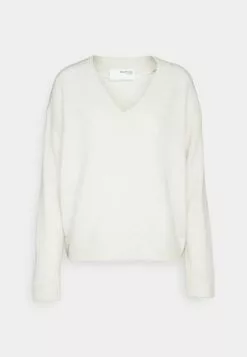 Selected Femme Maline LsV-Neck Noos - Strikkegenser - Off-White -Selected Femme Butikk e7cdcdbbbcee4c2f9e58d92777aa6cfa