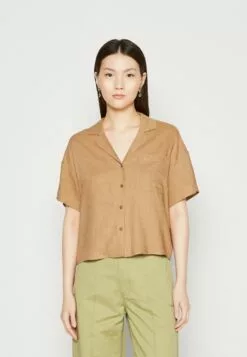 Selected Femme Slfeloisa Cropped Shirt - Skjorte - Tigers Eye