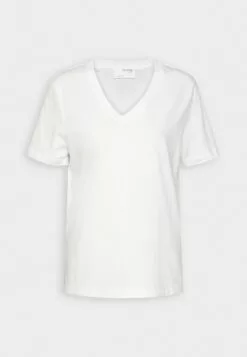Selected Femme Slfessential V Neck Tee - T-Shirts - Bright White -Selected Femme Butikk f49da7cd9c874945b9674959dc751f22