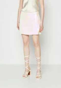 Selected Femme Slfadele Short Skirt - Miniskjørt - Weiß