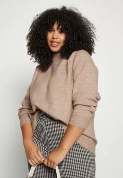 Knit High Neck Curve - Strikkegenser - Camel -Selected Femme Butikk fd0822b0a22c4001b7c35964e417db13